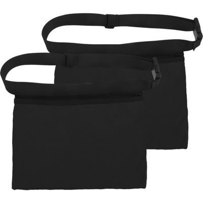 CORHAD 2pcs Reusable Tennis Ball Waist Bags Durable Mesh Storage Pouches for Golf Table Tennis Badminton Convenient Training Accessory for Retrieval