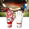 ALTALIVA Breathable Pro-Tek Fingersaves Soccer Football Goalie Goalkeeper Training Gloves Embossed Anti-Slip Latex Adjustable Wristband for Youth Adults Boy (red,#5) view 2