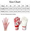 ALTALIVA Breathable Pro-Tek Fingersaves Soccer Football Goalie Goalkeeper Training Gloves Embossed Anti-Slip Latex Adjustable Wristband for Youth Adults Boy (red,#5) view 3
