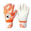 ALTALIVA Breathable Pro-Tek Fingersaves Soccer Football Goalie Goalkeeper Training Gloves Embossed Anti-Slip Latex Adjustable Wristband for Youth Adults Boy (orange,#7) view 1