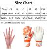 ALTALIVA Breathable Pro-Tek Fingersaves Soccer Football Goalie Goalkeeper Training Gloves Embossed Anti-Slip Latex Adjustable Wristband for Youth Adults Boy (orange,#7) view 3