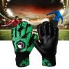 ALTALIVA Breathable Pro-Tek Fingersaves Soccer Football Goalie Goalkeeper Training Gloves Embossed Anti-Slip Latex Adjustable Wristband for Youth Adults Boy (Green,#6) view 2