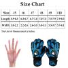 ALTALIVA Breathable Pro-Tek Fingersaves Soccer Football Goalie Goalkeeper Training Gloves Embossed Anti-Slip Latex Adjustable Wristband for Youth Adults Boy (Blue,#5) view 3