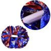 Gemer Cheerleader PIM Poms, Lightweight Durable Comfortable 8 Colors Plastic Antislip Cheerleading Poms, 1 Pair for Aerobics Cheerleader Activities (Blue Silver red) view 1