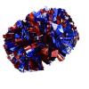 Gemer Cheerleader PIM Poms, Lightweight Durable Comfortable 8 Colors Plastic Antislip Cheerleading Poms, 1 Pair for Aerobics Cheerleader Activities (Blue Silver red) view 2
