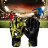 ALTALIVA Breathable Pro-Tek Fingersaves Soccer Football Goalie Goalkeeper Training Gloves Embossed Anti-Slip Latex Adjustable Wristband for Youth Adults Boy (yellow,#6) view 2