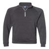 J. America Mens Triblend Quarter-Zip Sweatshirt, L, Smoke Triblend view 1