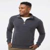 J. America Mens Triblend Quarter-Zip Sweatshirt, L, Smoke Triblend view 2