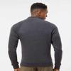 J. America Mens Triblend Quarter-Zip Sweatshirt, L, Smoke Triblend view 4