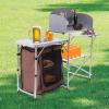 Camping Cooking Table Folding Outdoor Kitchen Picnic Cabinet view 2