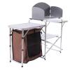 Camping Cooking Table Folding Outdoor Kitchen Picnic Cabinet view 4