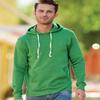 J. America Mens Triblend Fleece Hooded Sweatshirt, L, Antique White Triblend view 4