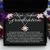 LoveKnotRoseGoldNecklace HighSchoolGraduationGiftsForHer-RoseGoldNecklace-NecklaceForWomen-CubicZirconiaNecklace view 4