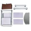 Camping Kitchen Table Picnic Cabinet Folding Cooking Storage Rack Portable Brown view 2