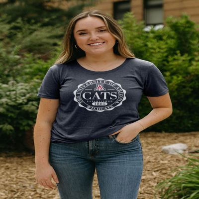 Arizona Wildcats NCAA Officially Licensed Women's Tri-Blend T-Shirt Emblem, XX-Large