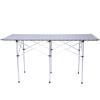 4.6ft Portable Camping Table Aluminum Folding Roll Up Picnic Party Desk Silver view 1