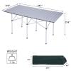 4.6ft Portable Camping Table Aluminum Folding Roll Up Picnic Party Desk Silver view 2