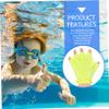2pcs Swim Paddles Gloves for Boys and Girls Water Mitts for Swimming Diving Comfortable Swim Training Accessories for Boys Girls Fluorescent view 2