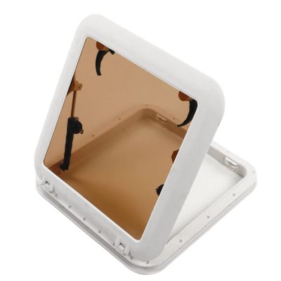 Marine Hatch Porthole Window, Square Deck Hatch Window Thick Tempered Glass Push Out Anti Aging 495x495mm 0160 Adjusted for Yacht