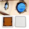 Marine Hatch Porthole Window, Square Deck Hatch Window Thick Tempered Glass Push Out Anti Aging 495x495mm 0160 Adjusted for Yacht view 2