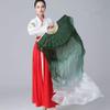 1pair 150 * 90cm Classical Belly Dancing Fan Gradient Color Dancer Practice Long Imitation Silk Fans view 2