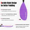 WONITAGO Kayak Paddles with Alloy Shaft and PP Blade, Floating Kayaking Oars, Adjustable 230-250 cm/90-98 Inches, Purple view 3
