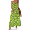 Kiwifruit Women's Dress Sleeveless Spaghetti Strap Maxi Long Dress Casual Beach Sun Dresses M view 1