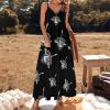 Bass Guitar Rock Music Women's Dress Sleeveless Spaghetti Strap Maxi Long Dress Casual Beach Sun Dresses M view 2