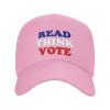 Haebfsl Read Think Vote Baseball Hats for Men Adjustable Dad Hat Gift for Men/Women Trucker Cap,Pink view 2