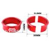 4 Pieces Aluminum Alloy Bicycle Handlebar Shim 31.8mm to 35mm Stem for MTB Road Mountain Fixed Gear Bike Red view 2