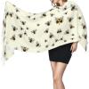 SLEHAGU Bees Pattern Women's Scarf Pashmina Shawl Wrap for Evening Dress Wedding Bridal Winter Warm Large Scarves view 1