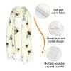 SLEHAGU Bees Pattern Women's Scarf Pashmina Shawl Wrap for Evening Dress Wedding Bridal Winter Warm Large Scarves view 4