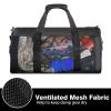 Boxing Gym Bag, WITSTEP Mesh Boxing Duffle Bag with Detachable Shoulder Strap Breathable Gym Duffle Bag for Sweaty Clothes and Equipment, Sturdy Wrestling Karate MMA Workout Bag for Men Women view 2