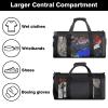 Boxing Gym Bag, WITSTEP Mesh Boxing Duffle Bag with Detachable Shoulder Strap Breathable Gym Duffle Bag for Sweaty Clothes and Equipment, Sturdy Wrestling Karate MMA Workout Bag for Men Women view 3