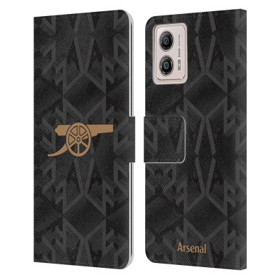 Head Case Designs Officially Licensed Arsenal FC Away 2022/23 Crest Kit Leather Wallet Case Compatible with Motorola Moto G53 5G