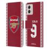 Head Case Designs Officially Licensed Arsenal FC Gabriel Jesus 2022/23 Players Home Kit Leather Wallet Case Compatible with Motorola Moto G53 5G view 1