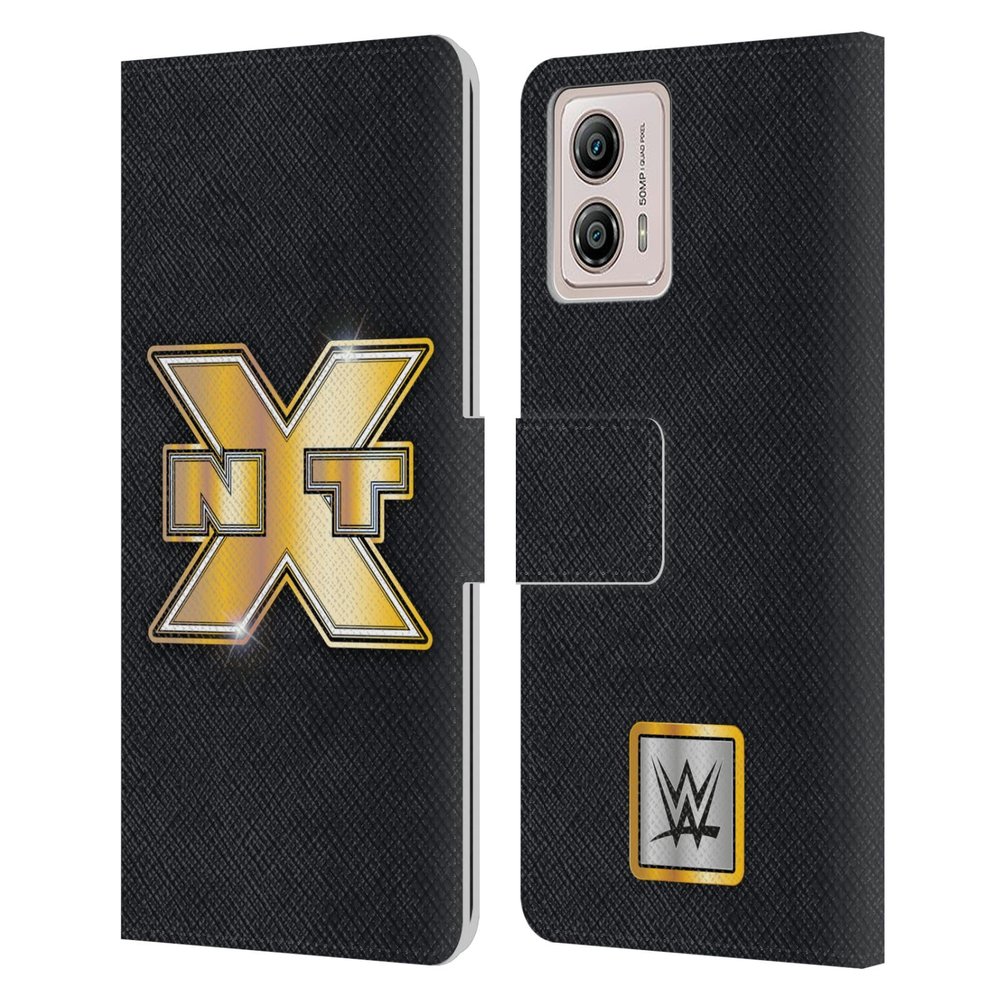 Head Case Designs Officially Licensed WWE NXT Champion Title Belts Leather Book Wallet Case Cover Compatible with Motorola Moto G53 5G