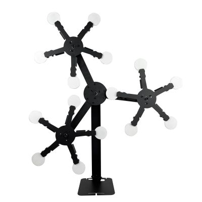 Atflbox Three Star Rotate The Metal Shooting Target Stand with 15 Steel Plates for Pistol Airsoft BB Guns Practice