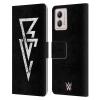 Head Case Designs Officially Licensed WWE Logo Finn Blor Leather Book Wallet Case Cover Compatible with Motorola Moto G53 5G view 1