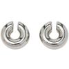 Townshine Simple 18K Gold Plated Stainless Steel Hollow Round Tube Earrings Ear Clips view 1