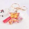 Suweibuke Colourful Cute Initial Letter Keychains for Women Girls with Tassel Butterfly, Charm for Purse Backpacks Handbags Schoolbags (Colorful Pink-F) view 2