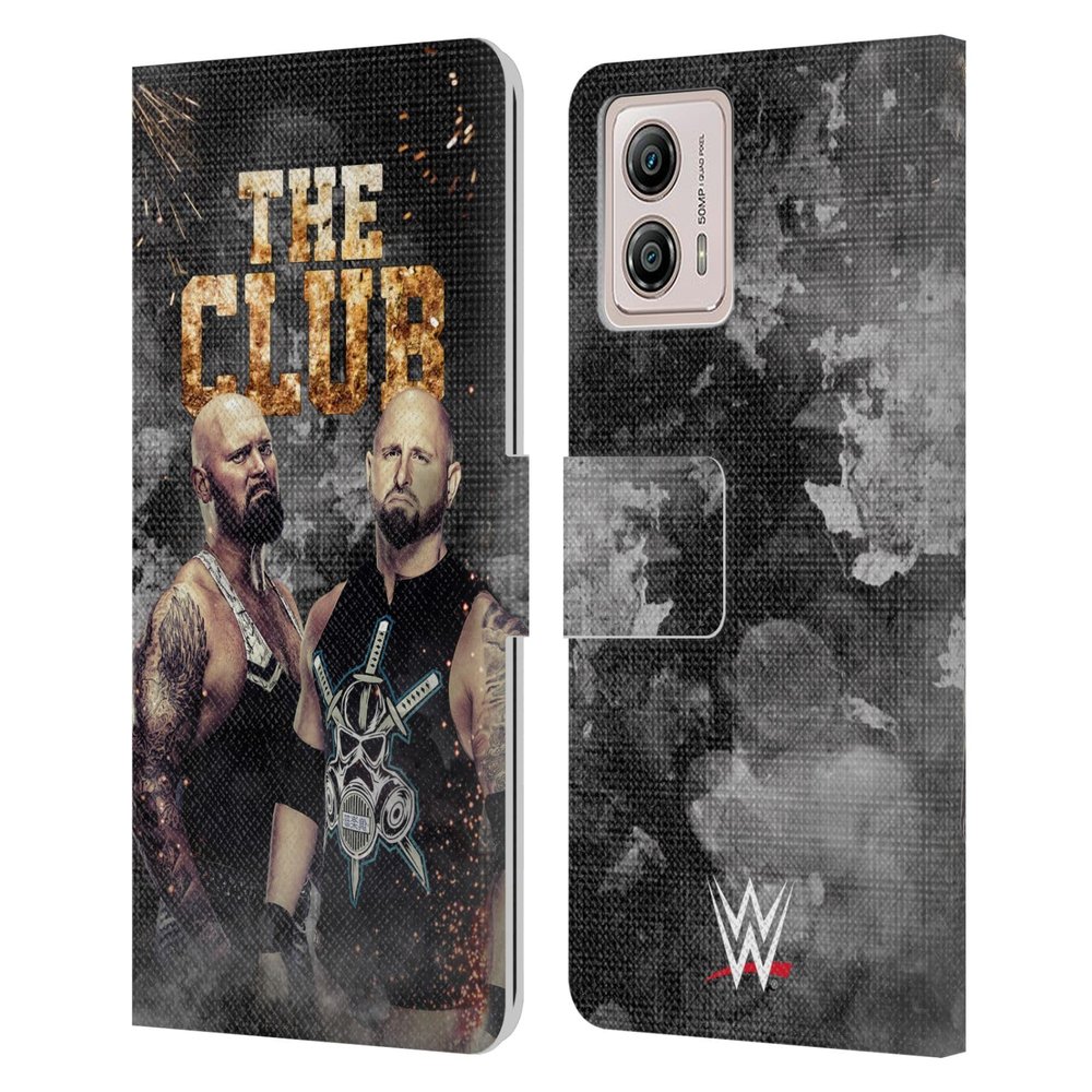 Head Case Designs Officially Licensed WWE Karl Anderson & Luke Gallows The O.C. Leather Book Wallet Case Cover Compatible with Motorola Moto G53 5G