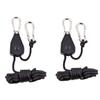 2 Pack 1/8in Heavy Duty Rope Hanger, Ttdesefu Adjustable Ratchet Plant Light Slings Buckle Tent Canopy Rope Stop Buckle Tent Guy Ropes with Pulley for Outdoor Camping Hiking150 LB Capacity per Pair view 1