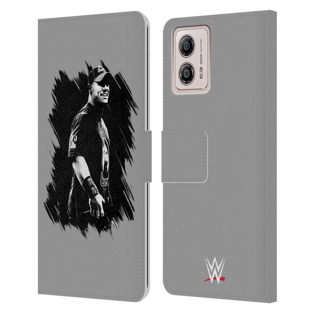 Head Case Designs Officially Licensed WWE John Cena 2017/18 Superstars 4 Leather Book Wallet Case Cover Compatible with Motorola Moto G53 5G