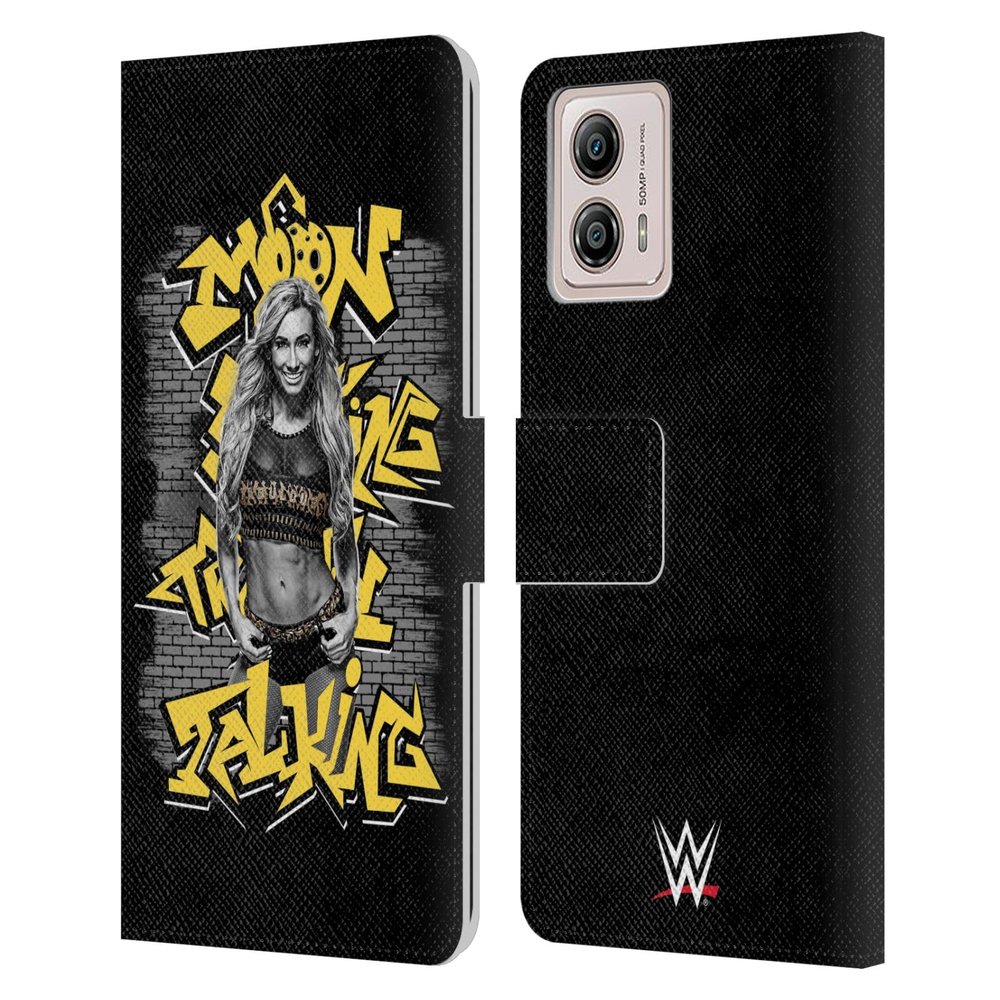 Head Case Designs Officially Licensed WWE Fabulous Carmella Leather Book Wallet Case Cover Compatible with Motorola Moto G53 5G
