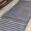 Jaipur art & Rugs Organic Cotton Yoga Mat - Eco-Friendly Hand-Woven Rug - Non Slip & Thick (24x72x5mm) for Everyday Fitness at Home - Comfortable Extra-Long (Grey) view 1