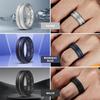 Egnaro Men's Silicone Ring 1/4/6 Multipack, Workout Travel Rubber Wedding Bands For Him, 8mm Width 2mm Thickness view 3