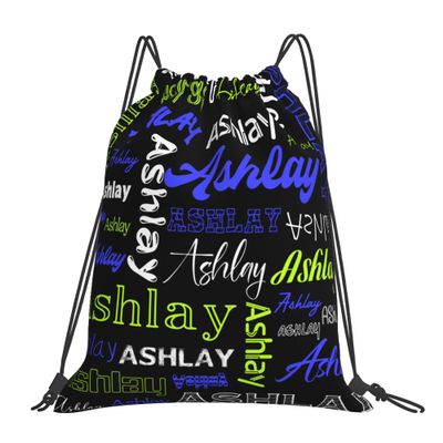 Ceosande Personalized Drawstring Bag with Your Name Drawstring Backpack for Men Women Small Gym Beach Shopping Sport Yoga Bag (Custom Name-10)