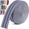 PECMER Jacquard Webbing 1.5 inch-Navy Blue 6 Yards Jacquard Ribbon Cotton Webbing-1 1/2" Nylon Webbing Straps for Strap Belt Backpack Pet Collars Leash 38mm view 1