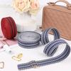 PECMER Jacquard Webbing 1.5 inch-Navy Blue 6 Yards Jacquard Ribbon Cotton Webbing-1 1/2" Nylon Webbing Straps for Strap Belt Backpack Pet Collars Leash 38mm view 3